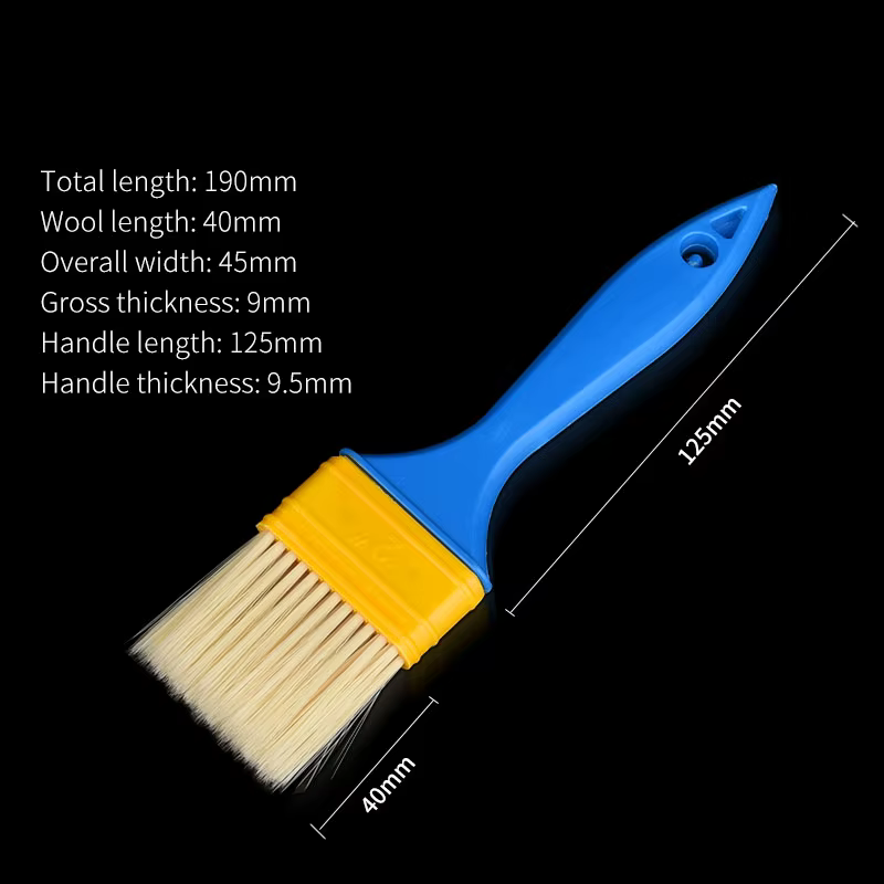 Pinceaux à peinture multifonctionnels avec manche en bois, pour murs et meubles, brosse de Barbecue