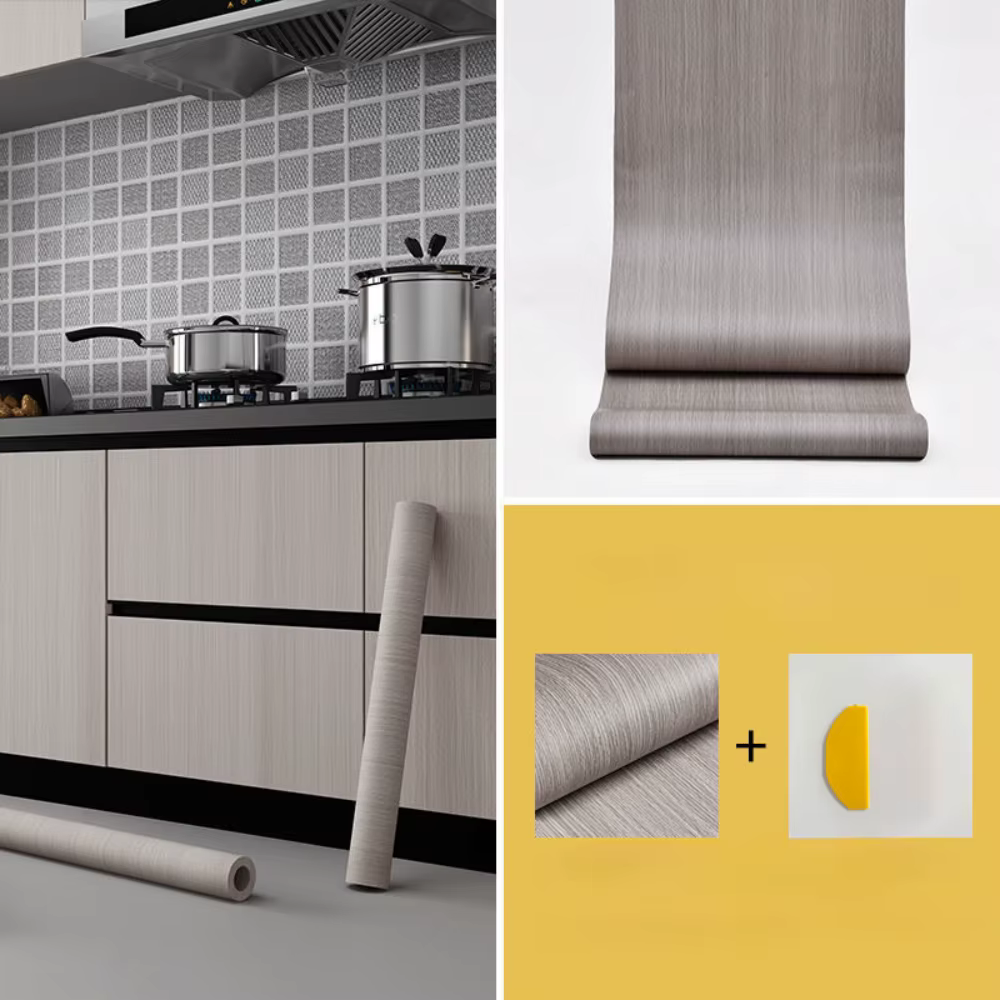 Papier Peint Auto-Adhésif Bois Mars, Imperméable, Épais, pour Rénovation de Meubles, Résistant à l'H