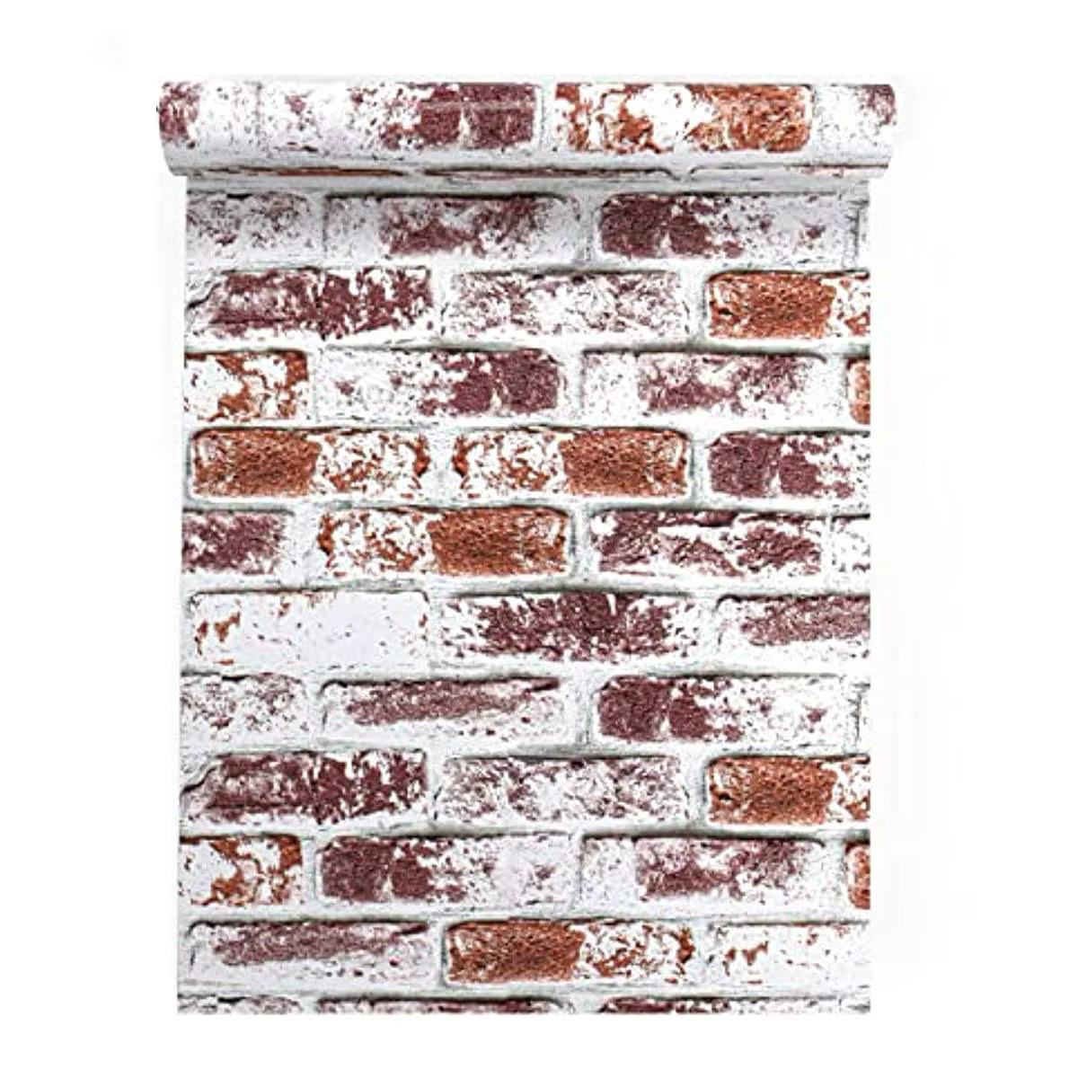 Papier peint rustique peint en brique rouge, papier de Contact en brique, papier peint auto-adhésif