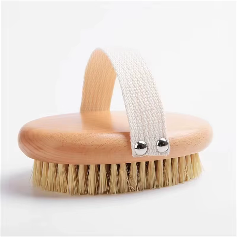 Brosse expansive en poils de sisal végétalien 100% naturel, manche en bois de bambou, douche, peau s