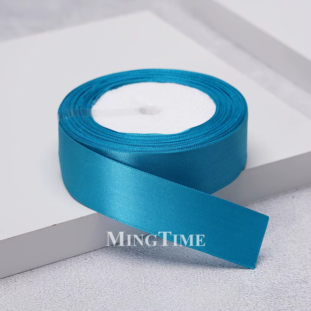 Ruban en Satin 22.8 mètres 25mm 25yards 1 pouce, emballage cadeau, nœud artisanal, matériel or sauge