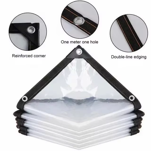 Bâche transparente en tissu d'ombrage imperméable à la pluie, bâche légère et imperméable, tissu imp