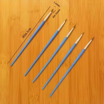 Ensemble de 50 pinceaux de peinture, pinceaux ronds plats en nylon pour peinture à l'huile, acryliqu
