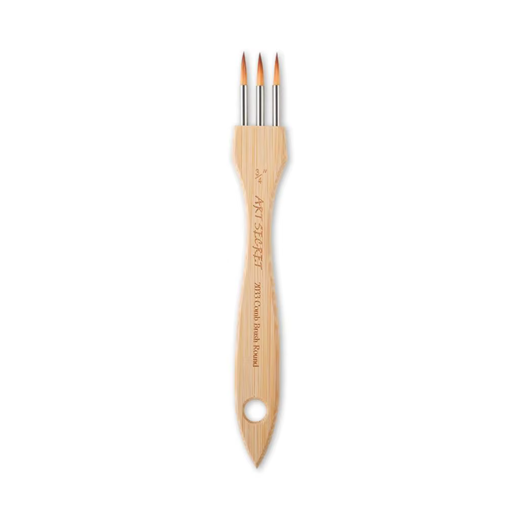 Pinceau de peinture multi-dents rond/plat, flexibilité, bonne Adsorption de pigments, brosse d'aquar