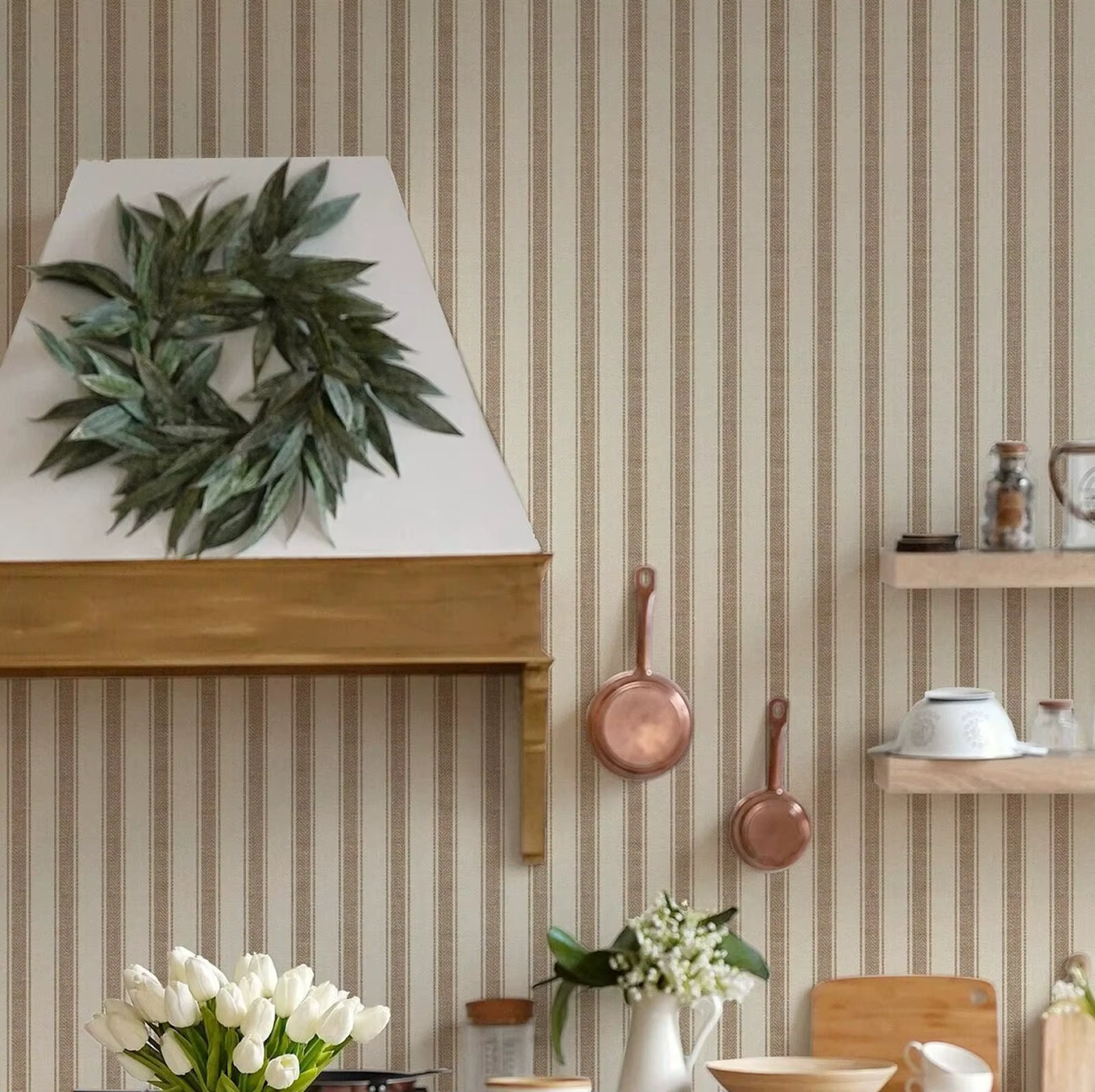 Papier peint rayé à décoller et à coller, papiers peints géométriques pour la décoration de la maiso