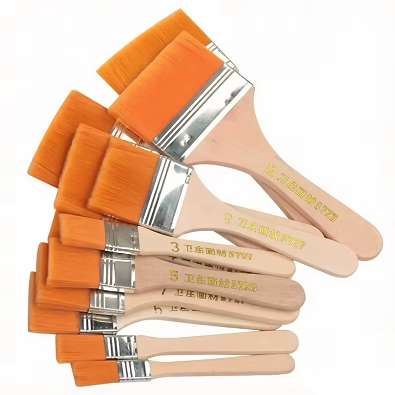 Ensemble de pinceaux à peinture en Nylon, 12 pièces, poils synthétiques de haute qualité pour acryli
