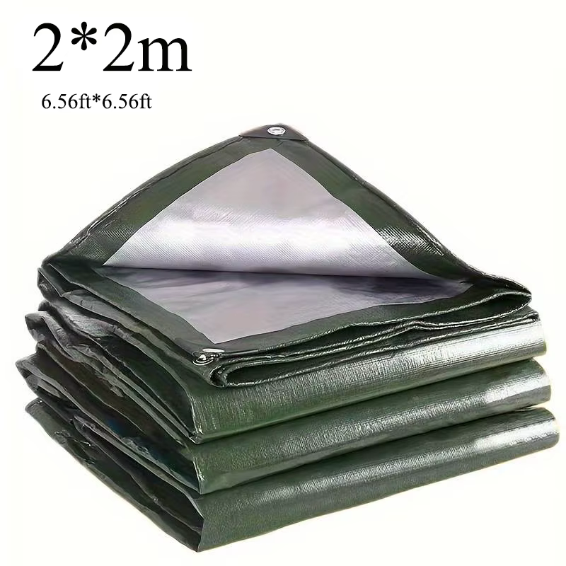 Bâche imperméable verte argentée TarLII, housse de pluie, auvent de nuit UV, pare-soleil de voiture,