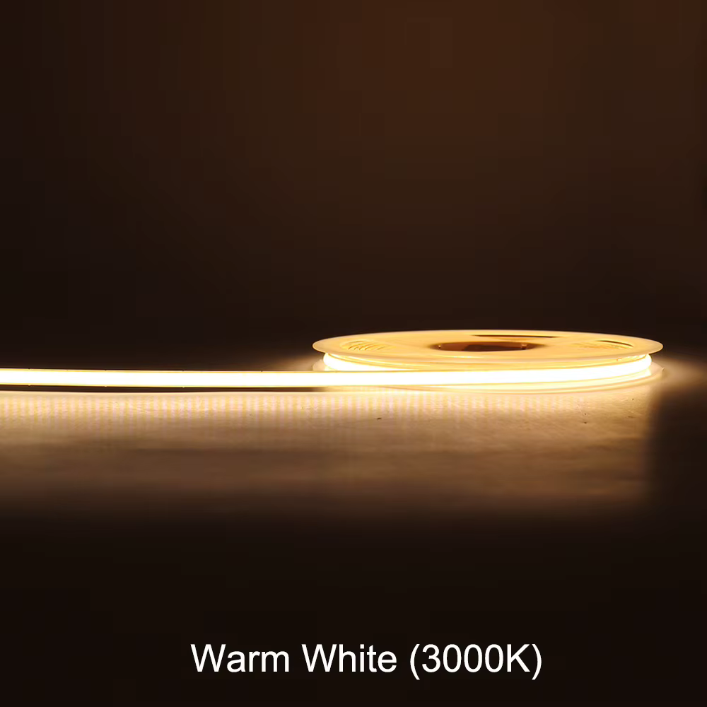 Bande LED colorée 5mm rose/bleu glace/bleu/vert/rouge/jaune dorée, bande lumineuse COB DC 12V 24V, p