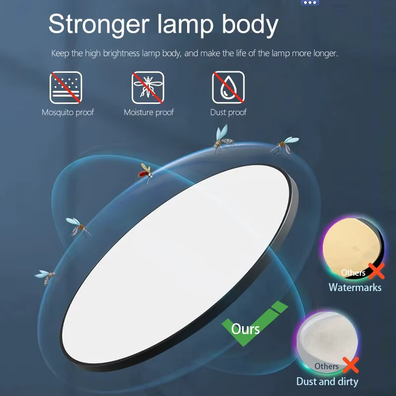 Plafonnier LED intelligent avec télécommande, intensité variable, lampes de plafond modernes, chambr