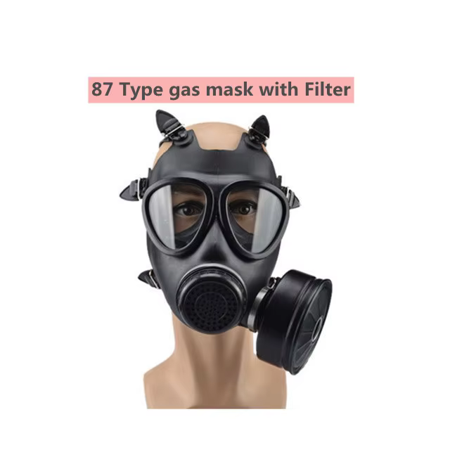 Masque à gaz complet avec filtre, respirateur chimique, auto-amorçant, protection contre la contamin
