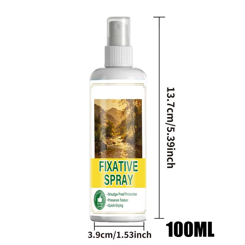 Nouveau Spray Fixateur d'Art 100ml Séchage Rapide Anti-taches Revêtement Fixateur pour Peinture Arti