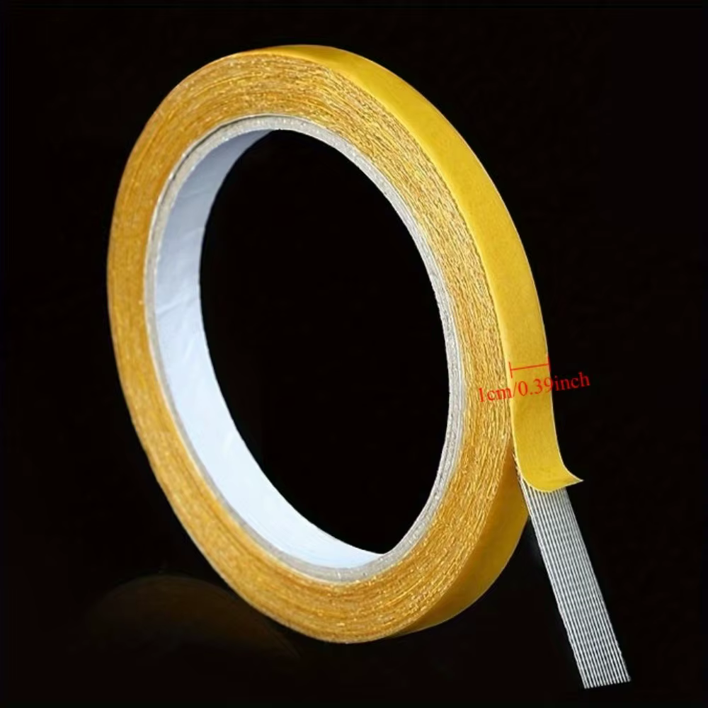 1 rouleau de ruban adhésif double face thermofusible à base de tissu, adhésif haute adhérence sans r