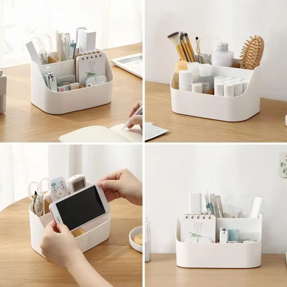 Boîte de rangement de bureau, boîte de fournitures de bureau, maquillage, cosmétiques, organisateur 
