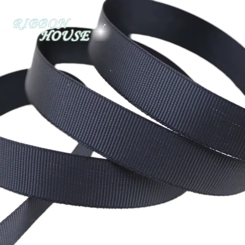 (10 mètres/rouleau) Ruban gros-grain noir, ruban de décoration, ruban cadeau, ruban pour bricolage, 
