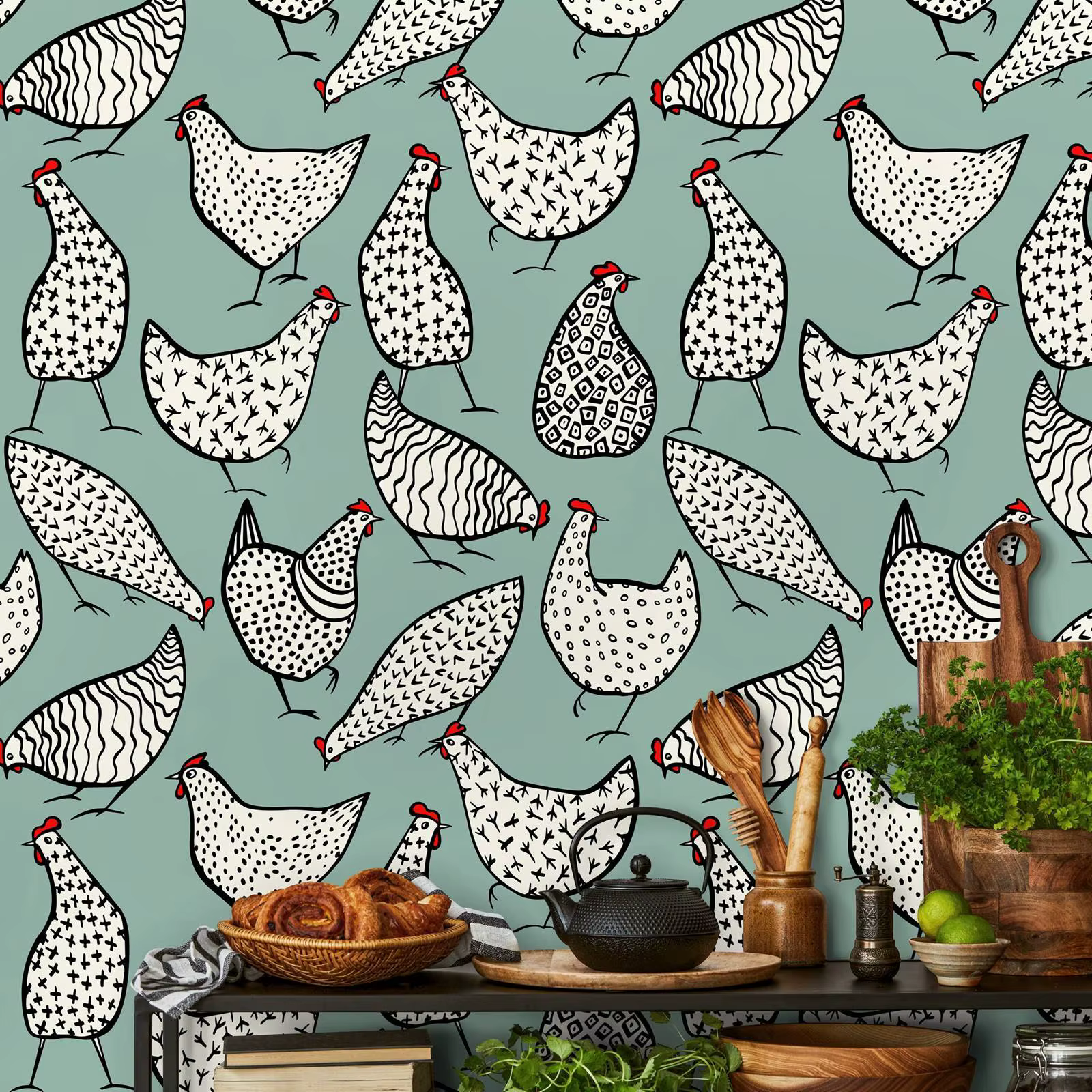 Papier peint de décoration murale, papier peint à décoller et à coller pour la décoration de la mais