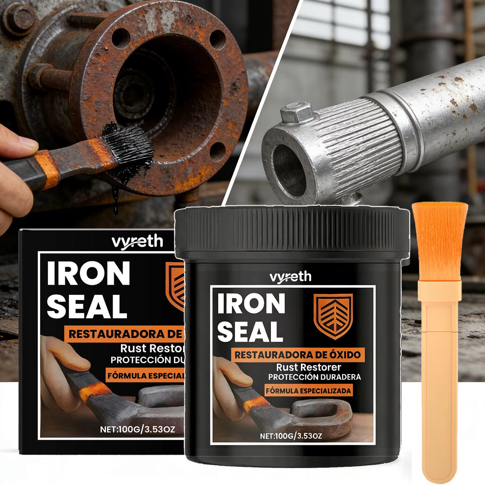 Convertisseur de Rouille et Peinture de Base pour Métaux – Revêtement Inhibiteur de Corrosion pour l