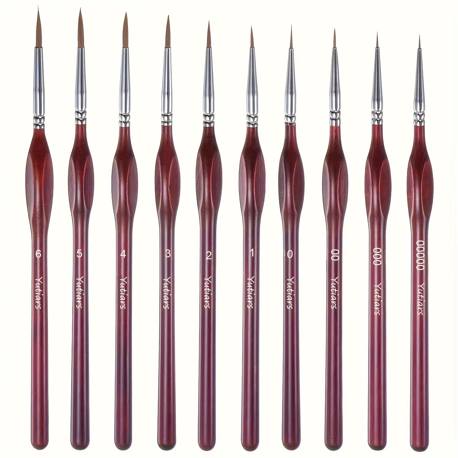 10 pièces pinceau à détails fins Kit de pinceaux de peinture miniatures Mini ensemble de pinceaux po