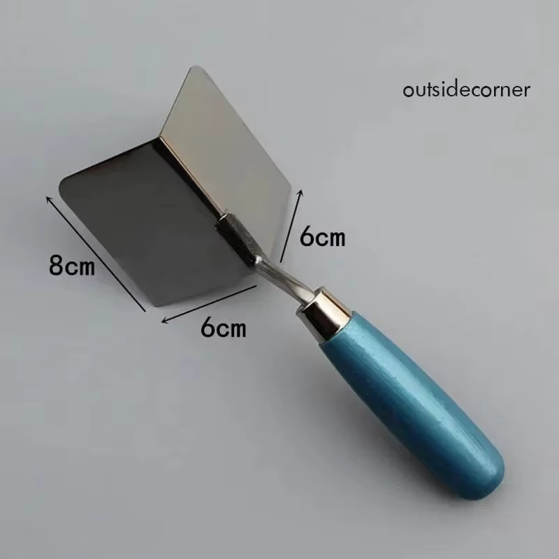 Outil d'angle pour cloison sèche 8x6cm, couteau d'angle extérieur/intérieur, truelle d'angle en acie