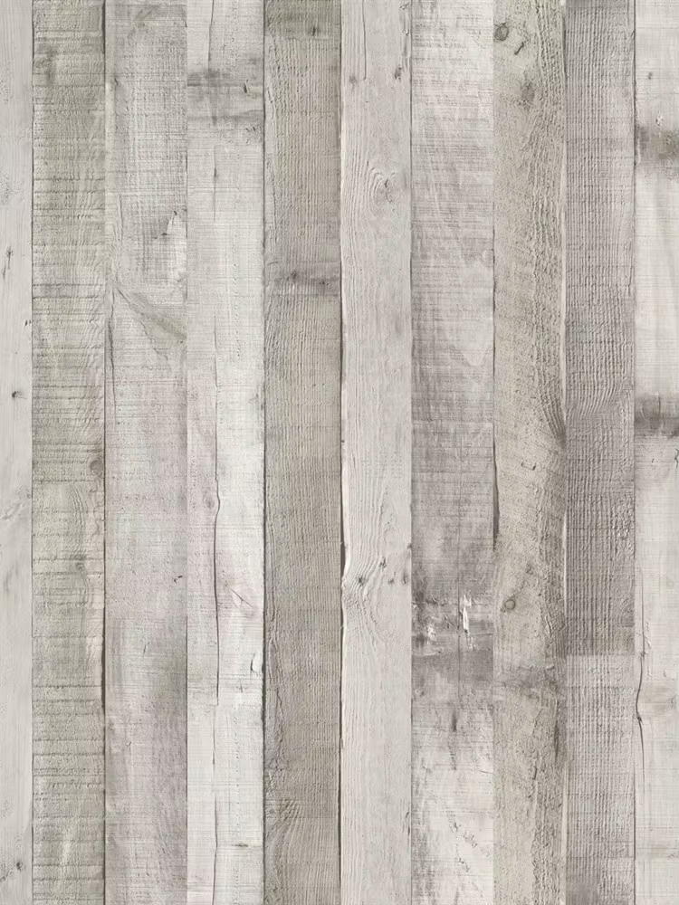Papier Peint Auto-Adhésif Marron en Vinyle Détachable, Rouleau de Papier Peint à Motif de Bois Rétro