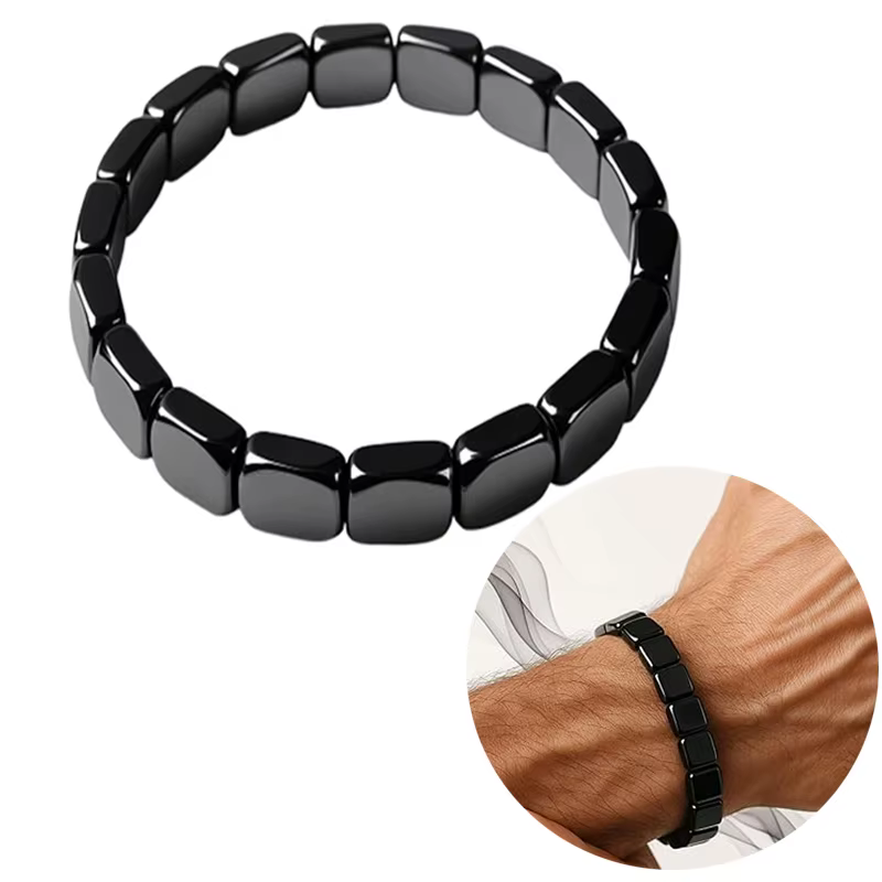 Bracelet en hématite, retrouvez votre énergie et votre confiance, pierre d'hématite naturelle, brace