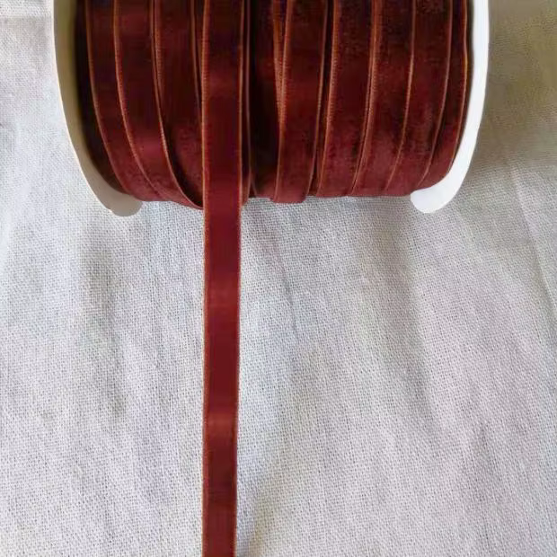 Ruban en Velours pour Cadeaux, Décoration, Sangle Faite à la Main, Emballage de Bouquet, Bricolage, 