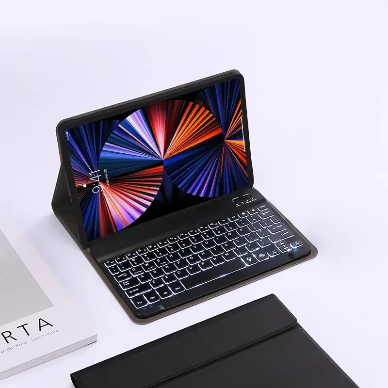 Étui de protection pour clavier de tablette, couverture de clavier rétroéclairée pour Microsoft Surf