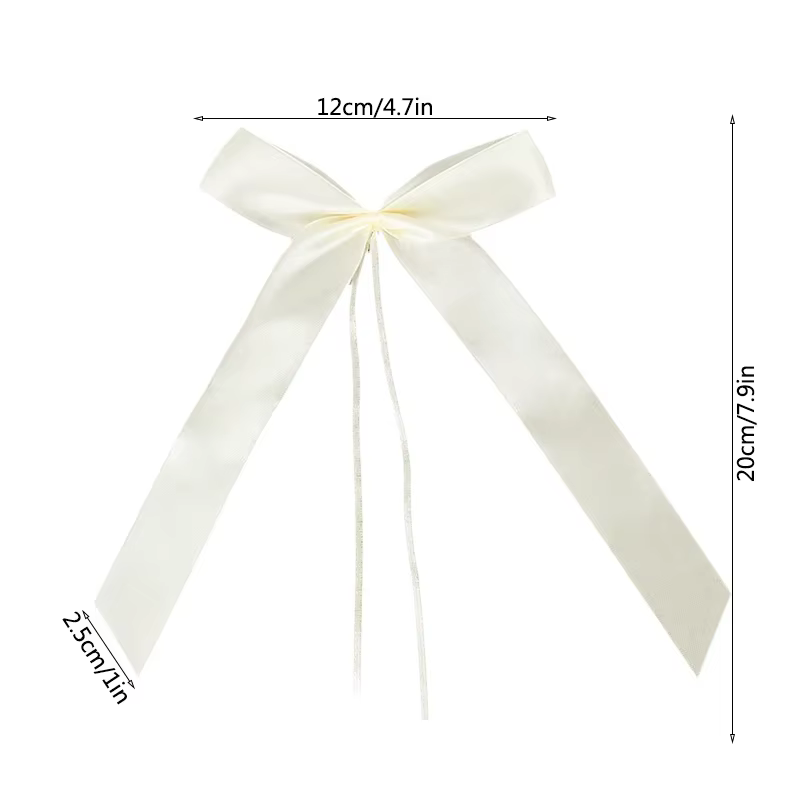 25/50 pièces Nœuds en ruban blanc pour voiture de mariage, nœuds décoratifs DIY pour emballage cadea
