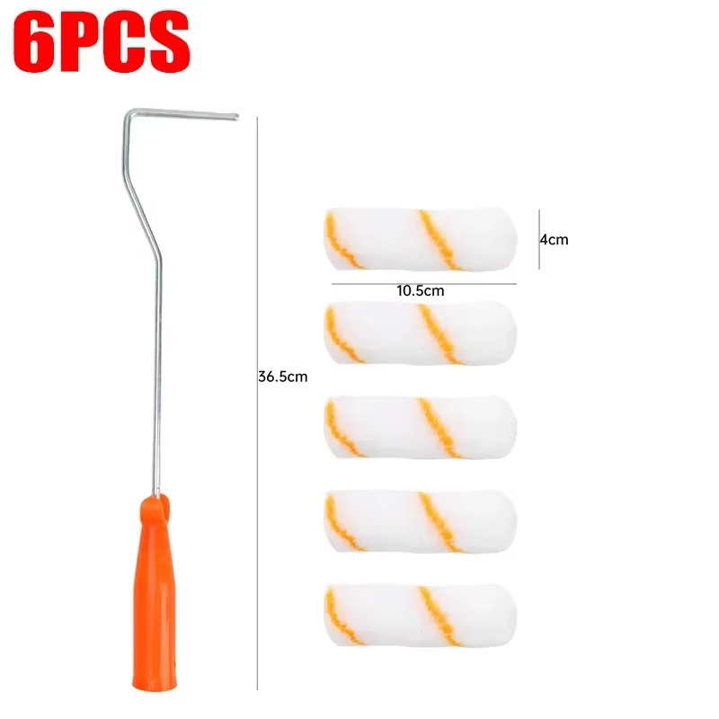 Kit de rouleaux de peinture, rouleaux de peinture, noyau de rouleau à pouce, support de rouleau de p