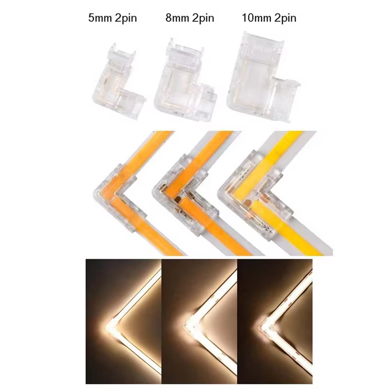 Emption! Connecteur de bande lumineuse LED, connecteur à Angle droit Cob RGB, bande lumineuse en for