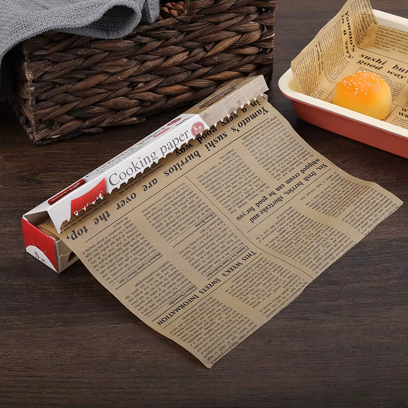 1 ensemble de papier parchemin de cuisson, rouleau de 5m, papier de cuisson antiadhésif, conception 