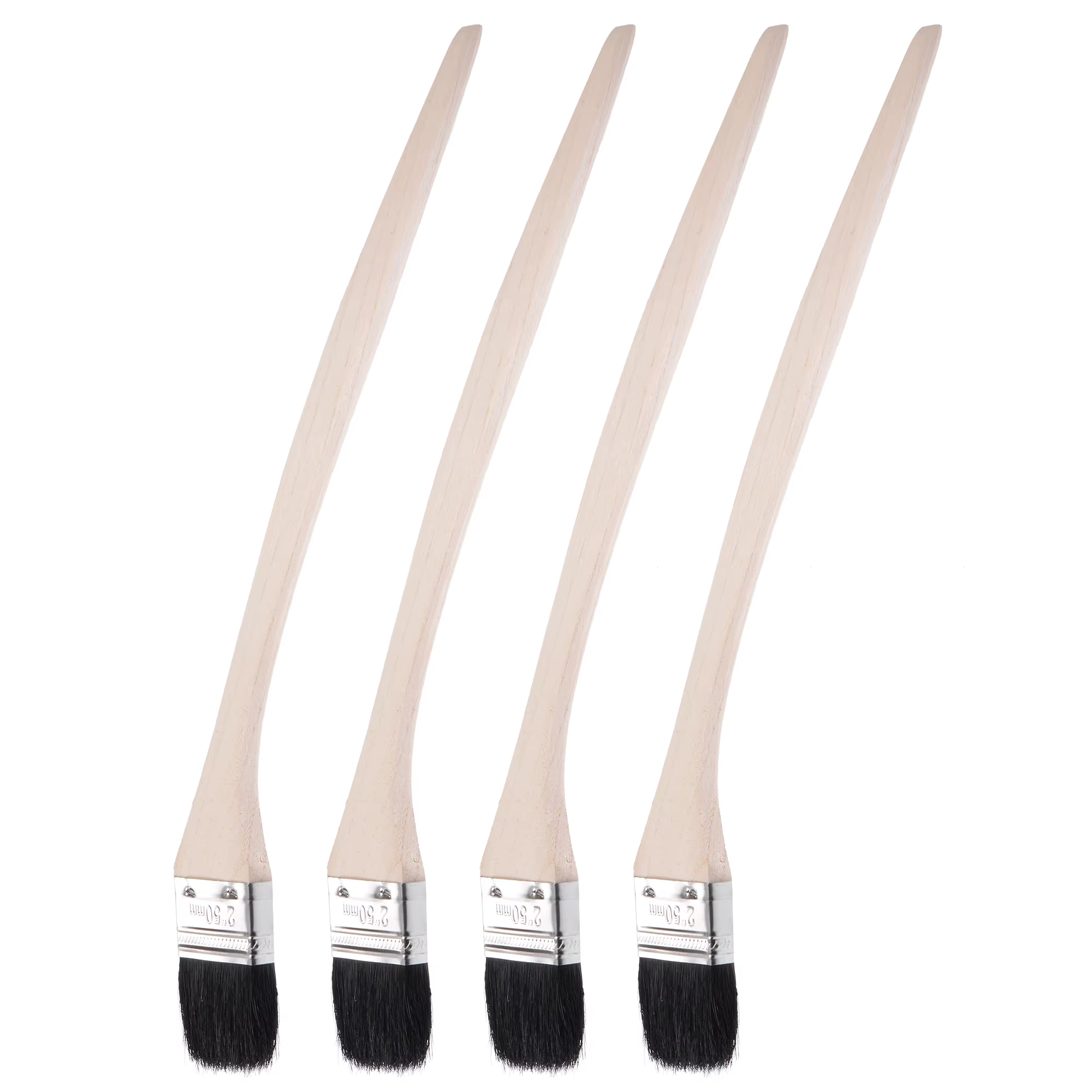 Uxcell-Pinceau Pinceau Pli Religieux, Poils avec Long Manche en Bois pour Traitement des Murs, Noir,