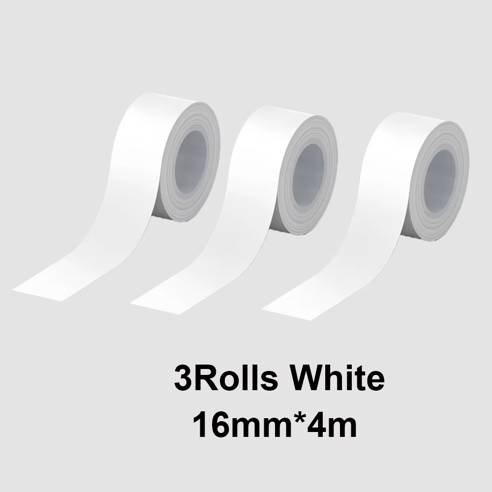 3 rouleaux 16mm * 4m 12mm * 35mm ruban d'étiquettes pour MakeID L1 L1-A étiqueteuse impression sans