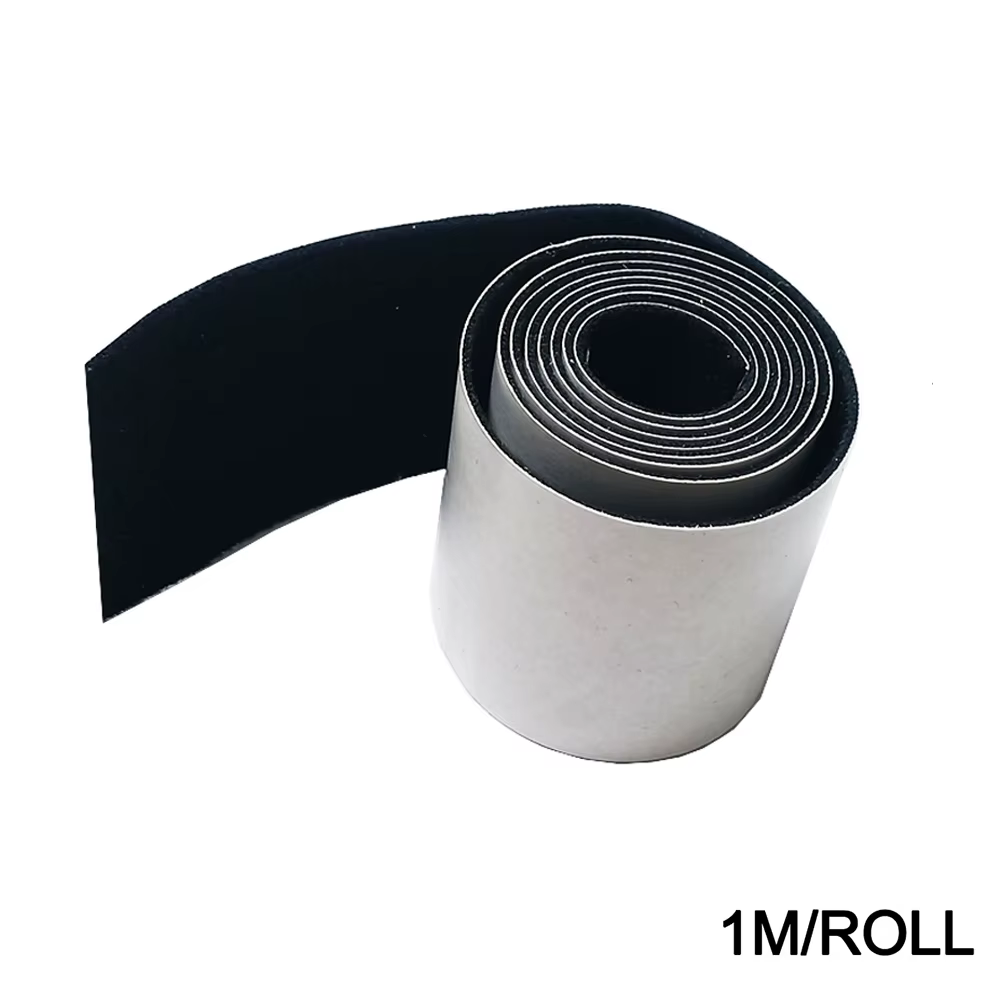Grattoir rond de voiture en feutre de tissu noir avec colle auto-arina, pièces de rechange en veille