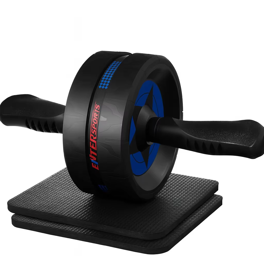 Roue à roulettes Ab pour l'entraînement des abdominaux – Équipement d'exercice abdominal avec 2 geno
