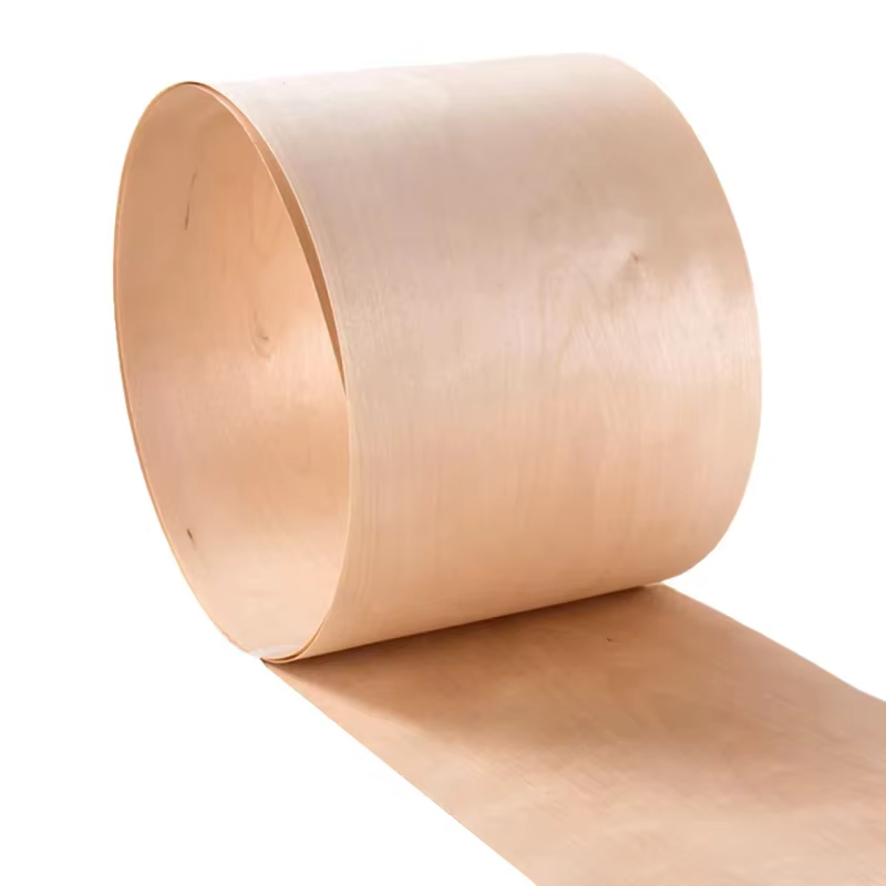 1 rouleau de placage de bouleau naturel, placage de bois fin, panneau décoratif solide, peau extérie