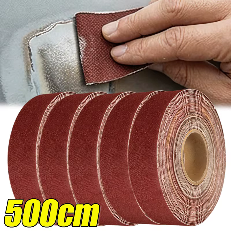 Rouleau de papier abrasif en toile émeri, grains 80, 100, 120, 150, 180, 240, feuilles abrasives pou