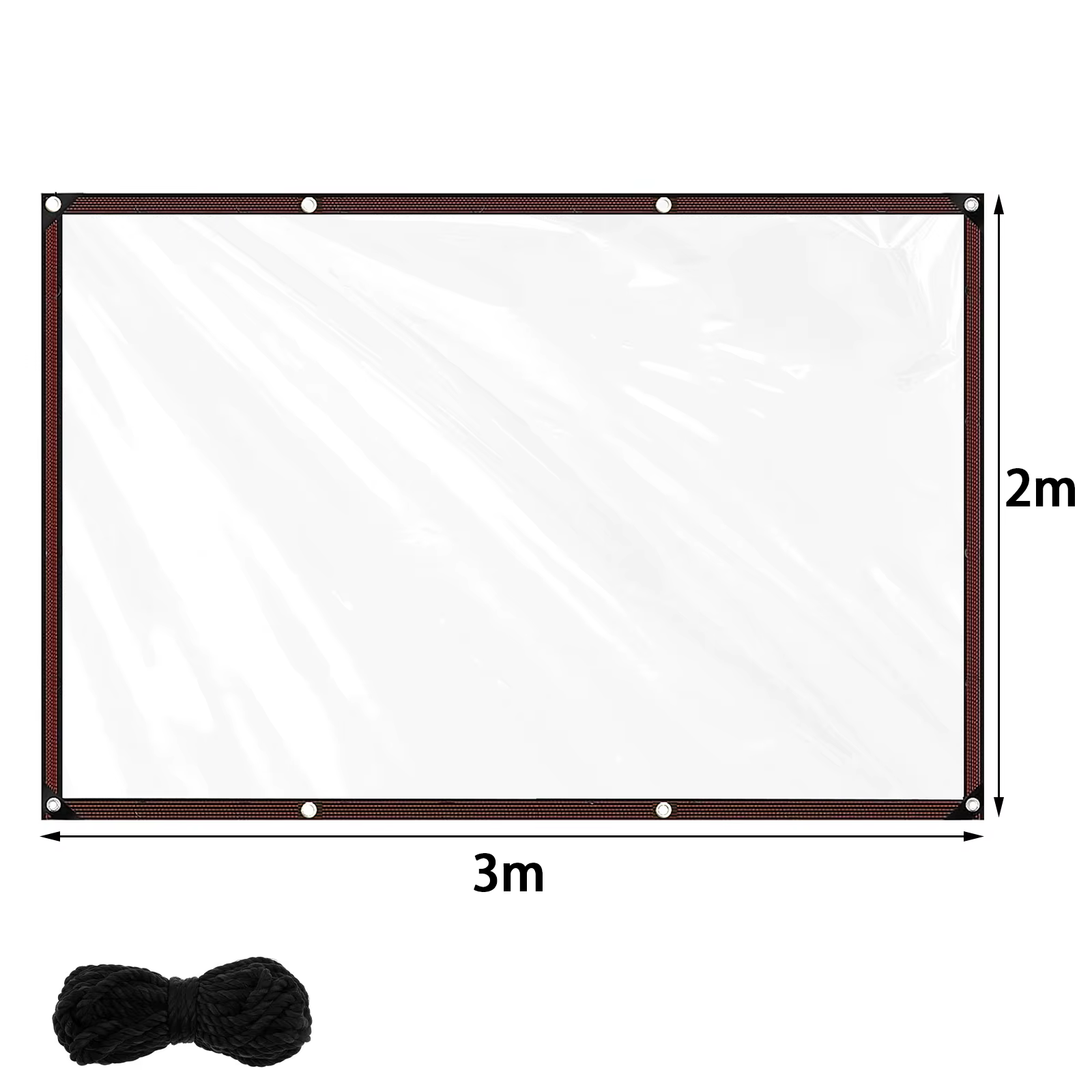 Bâche transparente imperméable épaisse pour rideau, couverture d'extérieur, hangars de jardin, isola