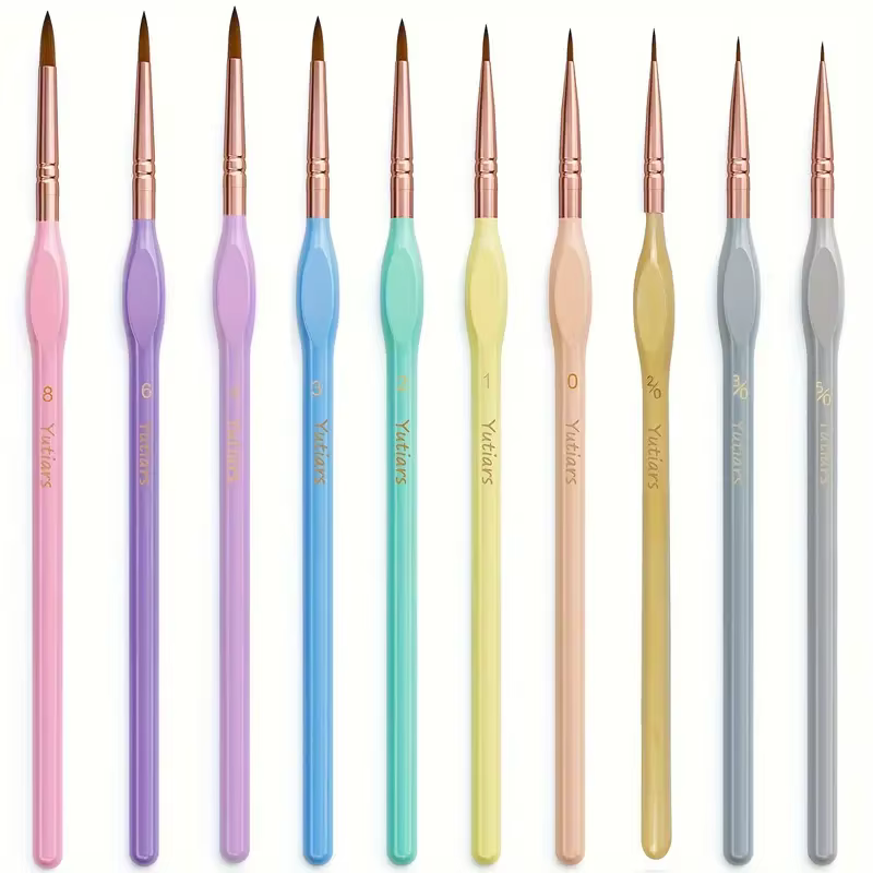 Ensemble de pinceaux miniatures de précision – Idéal pour les œuvres d'art détaillées, l'artisanat e