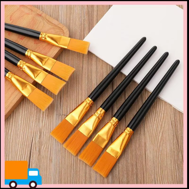 Ensemble de pinceaux plats de 20 pièces, pinceaux professionnels de grande peinture en Nylon, pincea