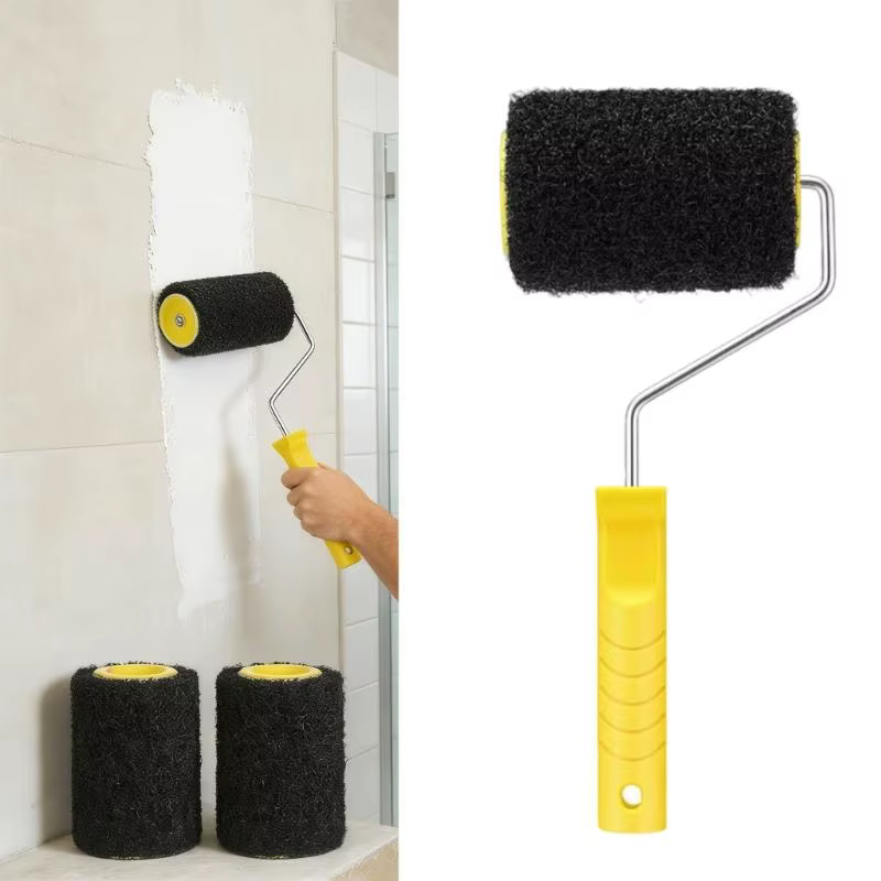 Ensemble pinceaux à rouleau à mastic 4 pouces, 652F, 3 recharges poignée pour une Application lisse 
