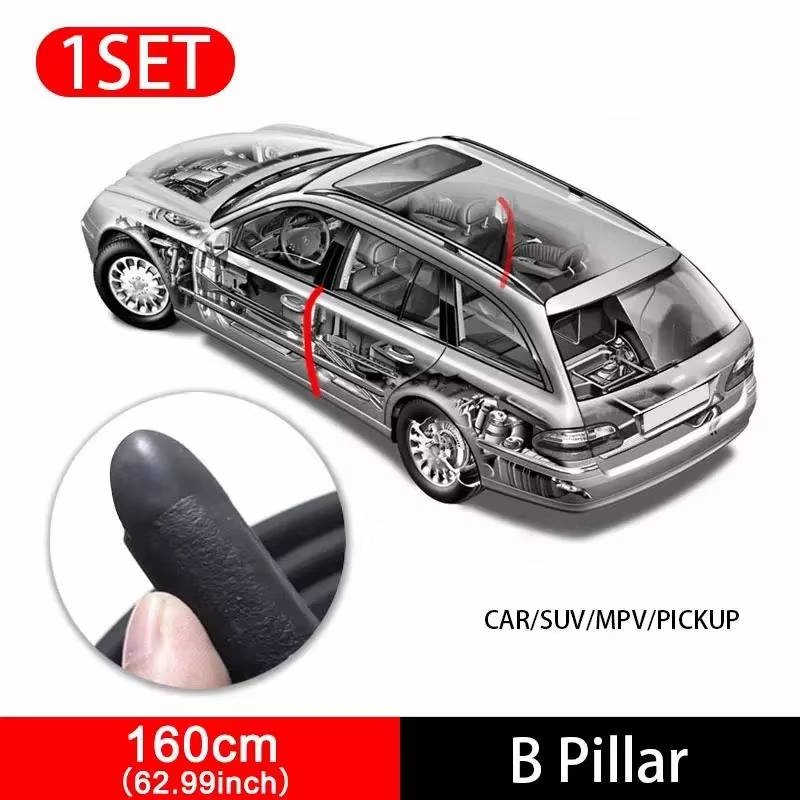 Joint d'étanchéité universel en caoutchouc EPDM pour montant B de 1,6 m / 2 m, bande de protection p