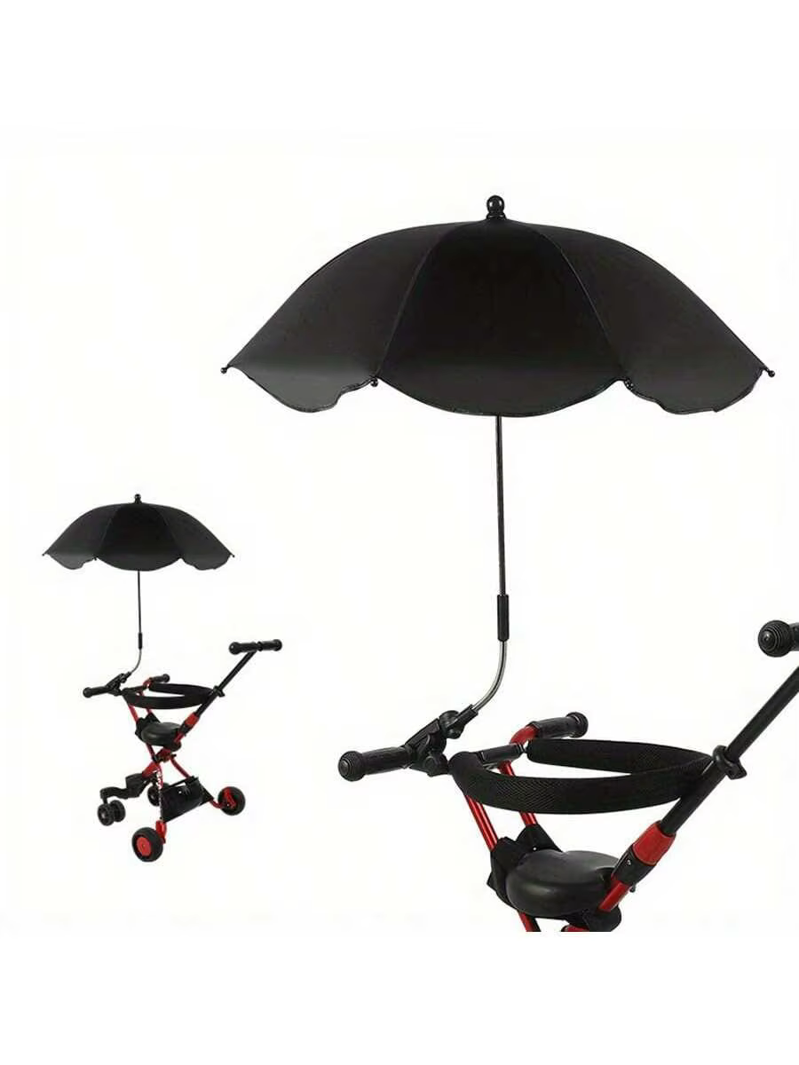 Parapluie de poussette anti-UV avec pince universelle, protection solaire et imperméable, accessoire