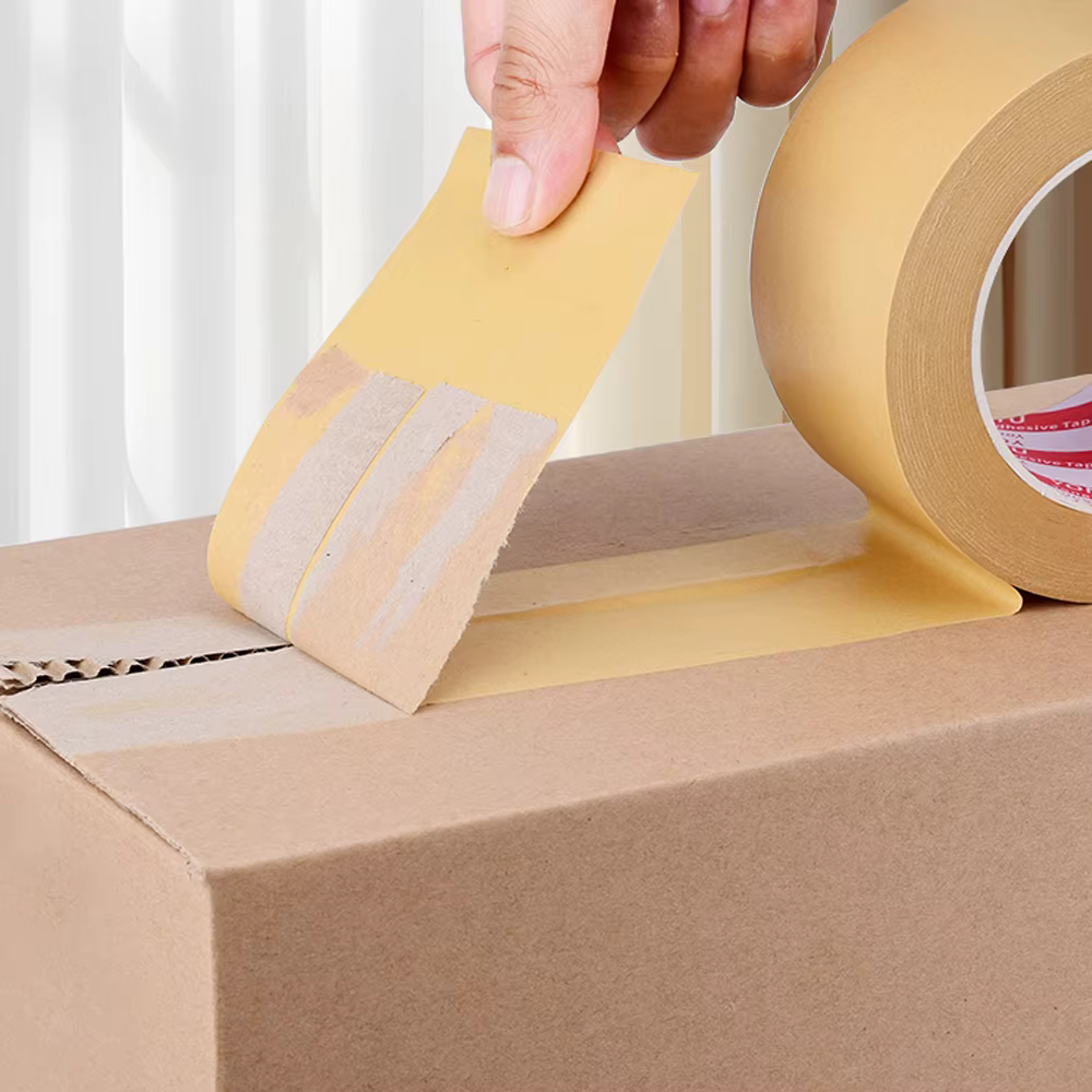 Ruban en papier kraft de haute qualité – Autocollant, 50 m, liaison forte, ruban d'emballage biodégr