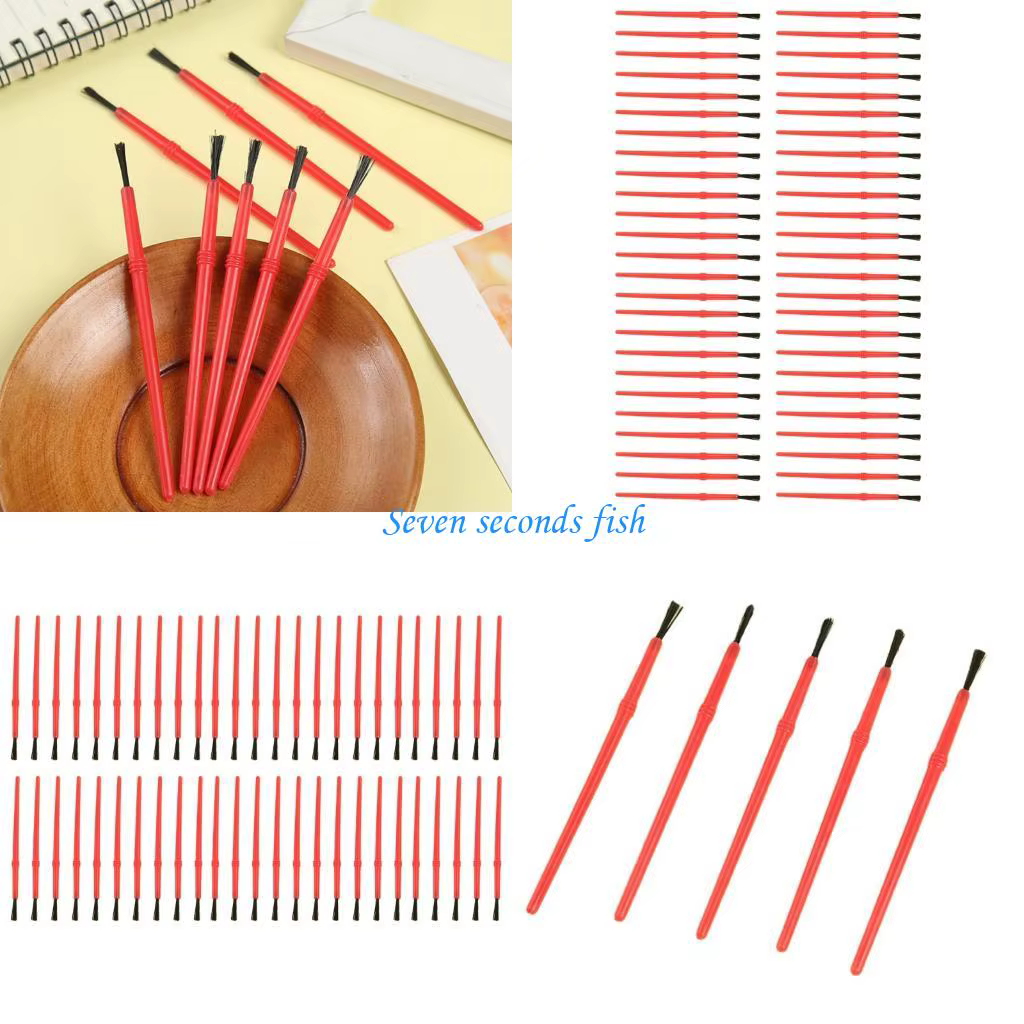 L74b 50pcs petit art pinceaufr Brush Enfants pinceau pour les acryliques à l'huile aquarelle