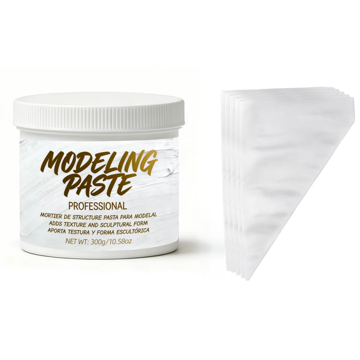 Pâte à modeler texturée 3D 300g, médium acrylique pour artistes, séchage rapide, sans craquelures, i