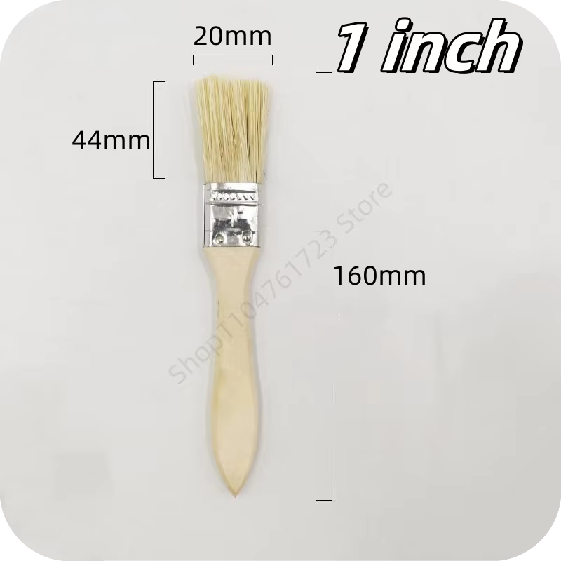 Pinceau à peinture d'excellente qualité, manche en bois/plastique, brosse pour barbecue, brosse à ch