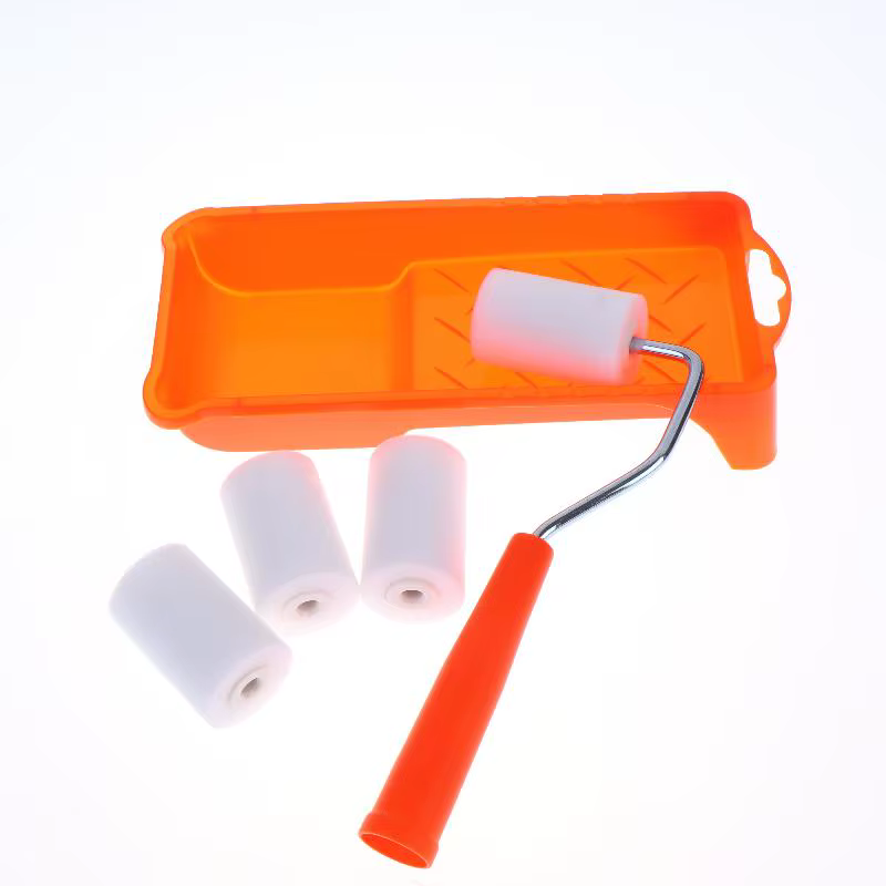 Kit de 6 rouleaux à peinture en mousse de 2 pouces avec revêtement de bac pour projets de peinture d