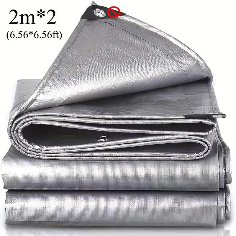 Bâche Argentée Imperméable Anti-UV Polyvalente 2x2m 2x3 3x3 3x4 3mx5 Auvent Abri Pluie Protection So
