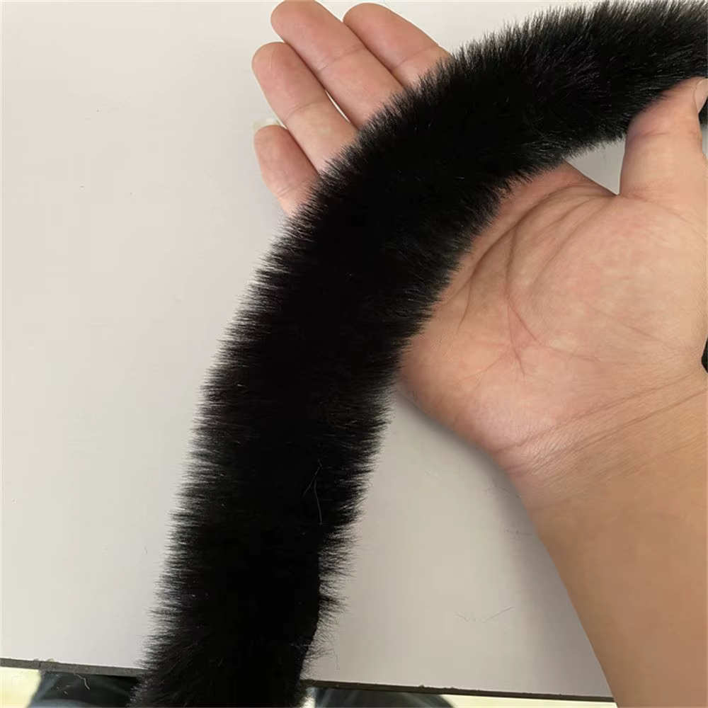 Ruban de coupe moelleux en fausse fourrure de lapin, artisanat de bricolage, 100cm