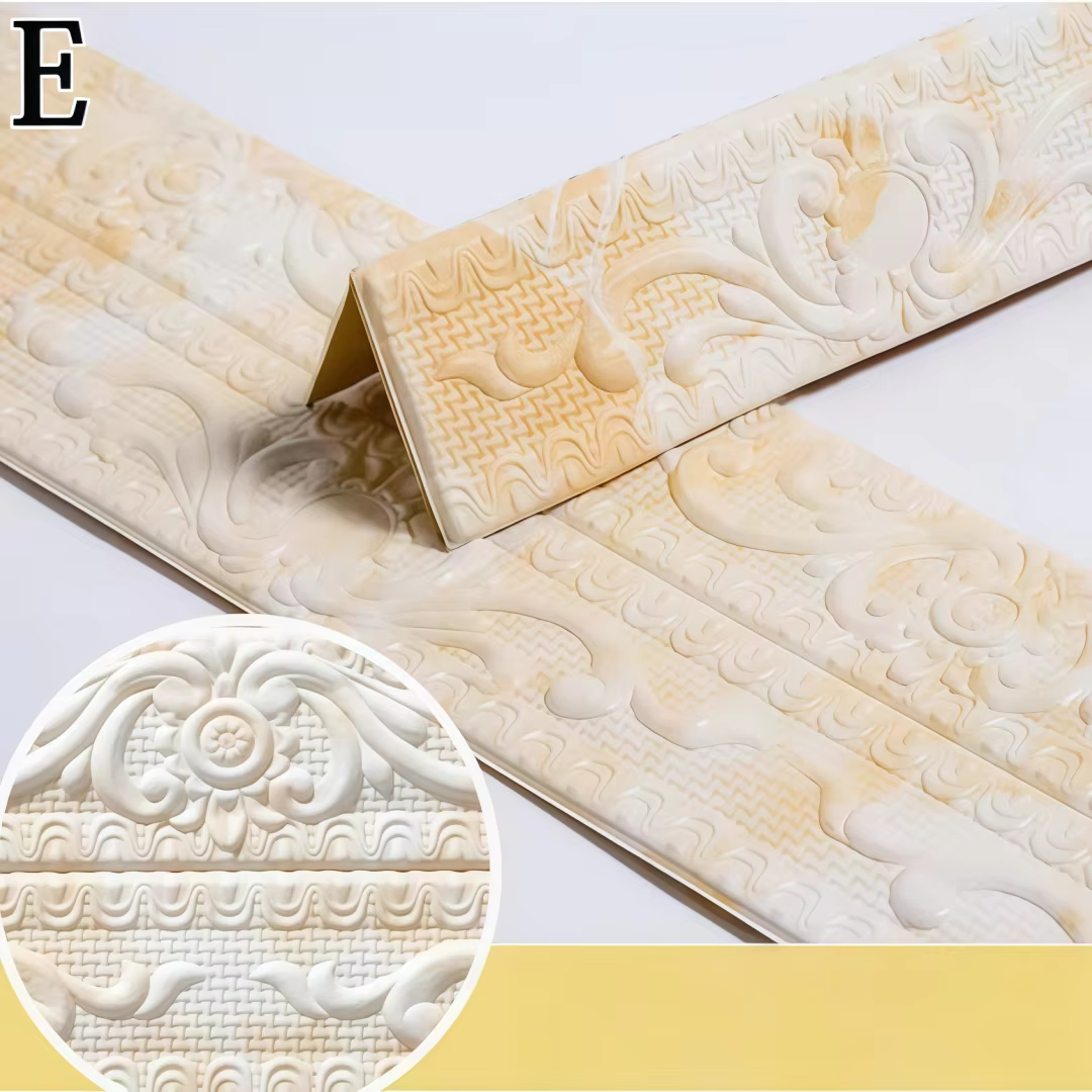 1 Rouleau de Bande Décorative de Plafond Auto-Adhésive Anti-Salissure, Ligne de Bordure Murale 3D, I
